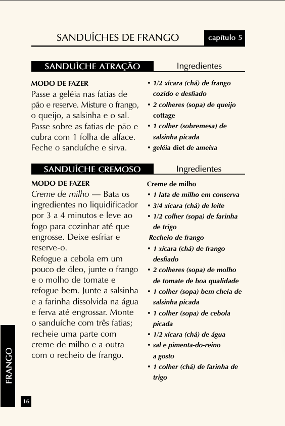 Sanduíches de Frango